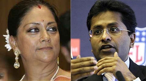 Lalit Modi, Vasundhara Raje, Vasundhara raje government, modi raje wow, Vasundhara raje lalit modi row, Rajasthan Vasundhara raje, Rajasthan news, Lalit modi controversy, Vasundhara government, Congress, bjp, Rajasthan news, india news, nation news