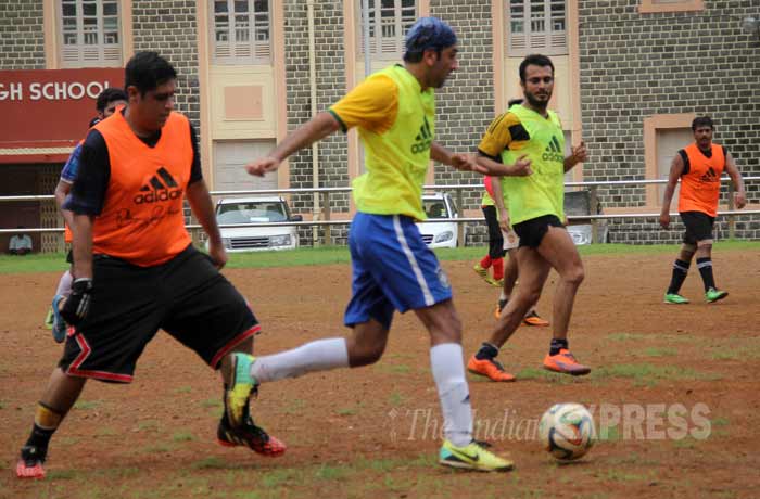 ranbir kapoor, abhishek bachchan, armaan jain, ranbir kapoor football, abhishek bachchan football, armaan jain football, abhishek bachchan ranbir kapoor, ranbir kapoor pics, abhishek bachchan pics, ranbir kapoor armaan jain, entertainment, bollywood pics, bollywood pictures