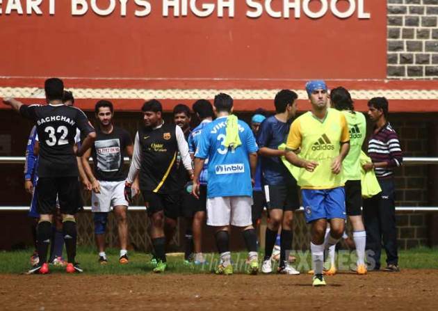 ranbir kapoor, abhishek bachchan, armaan jain, ranbir kapoor football, abhishek bachchan football, armaan jain football, abhishek bachchan ranbir kapoor, ranbir kapoor pics, abhishek bachchan pics, ranbir kapoor armaan jain, entertainment, bollywood pics, bollywood pictures