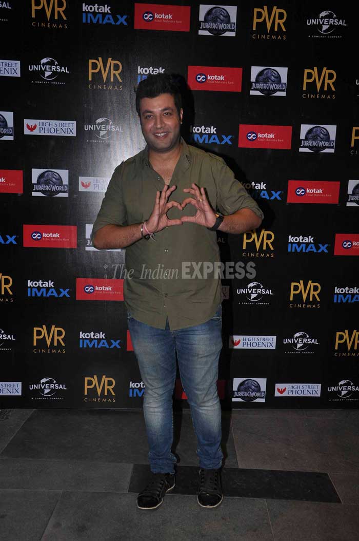 jurassic world, jurassic world movie, jurassic world screening, jurassic world india screening, lauren gottlieb, varun sharma, sapna pabbi, ali fazal, siddhanth kapoor, bollywood pics, jurassic world screening pics