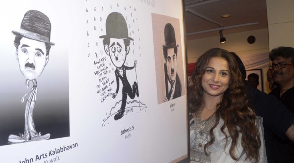 Vidya Balan, actress Vidya Balan, Charlie Chaplin, Vidya Balan Charlie Chaplin, Vidya Balan's tribute to Charlie Chaplin, Vidya Balan inaugurates Chaplin Lines, Charlie Chaplin year, Vidya Balan Charlie Chaplin Exhibition, Chaplin Lines, Vidya Balan Charlie Chaplin Tribute, Entertainment news