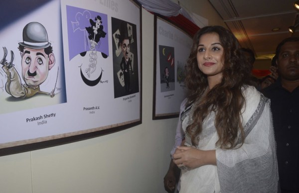 Vidya Balan, actress Vidya Balan, Charlie Chaplin, Vidya Balan Charlie Chaplin, Vidya Balan's tribute to Charlie Chaplin, Vidya Balan inaugurates Chaplin Lines, Charlie Chaplin year, Vidya Balan Charlie Chaplin Exhibition, Chaplin Lines, Vidya Balan Charlie Chaplin Tribute, Entertainment news