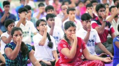 yoga day, International Day Yoga, Nitin Gadkari, Devendra Fadnavis, Shivraj Singh Chouhan, Art of Living, RSS, narendra Modi, yoga day celebration, india yoga day, bjp government, nda government, ministry of AYUSH, india news, nation news, punjab yoga day, yoga day rajasthan