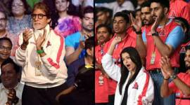 aishwarya rai bachchan, abhishek bachchan, amitabh bachchan, aishwarya, aishwarya rai, big b, abhishek, aishwarya abhishek, pro kabaddi league, entertainment news