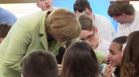 Crying refugee girl, Angela Merkel, Angela Merkel Crying girl, Merkel Crying girl, German chancellor, international news, news