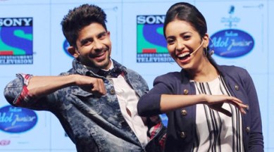 Asha Negi, Sonakshi Sinha, Hussain Kuwajerwala, Salim Merchant, Vishal Dadlani, Indian idol Junior, Asha Negi indian Idol junior, Asha Negi India Idol, Asha Negi Indian Idol Host, Asha Negi Indian Idol Show, Asha Negi Host Indian Idol Junior, Tv Actress Asha Negi, Entertainment news