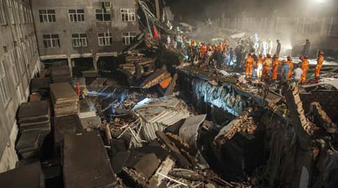 China shoe factory collapse: 13 killed, over 30 injured