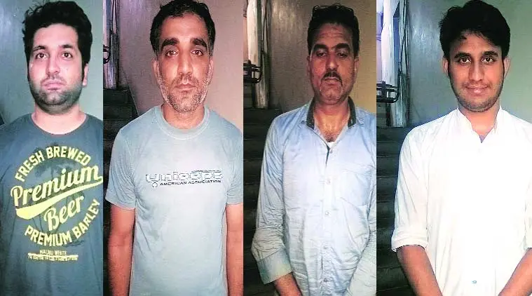 Ranchit Khurana, Praveen Jha, Panwar Khurana and Juber were arrested in connection with the scam. These photographs were released by the police.