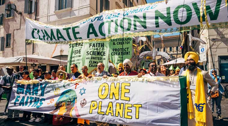 People's Climate March, People's Climate March 2015, PCM 2015, People's Climate March italy, Christians, Philippines, Sikhs, Punjab, Hong Kong, Hindus, Varanasi, Vrindavan, Mumbai, Buddhists, Nepal, Chennai, Muslims, Pakistan, Bahais, Hong Kong, People's Climate March Guru Nanak, climate change, Papal Encyclical, One Family One Earth
