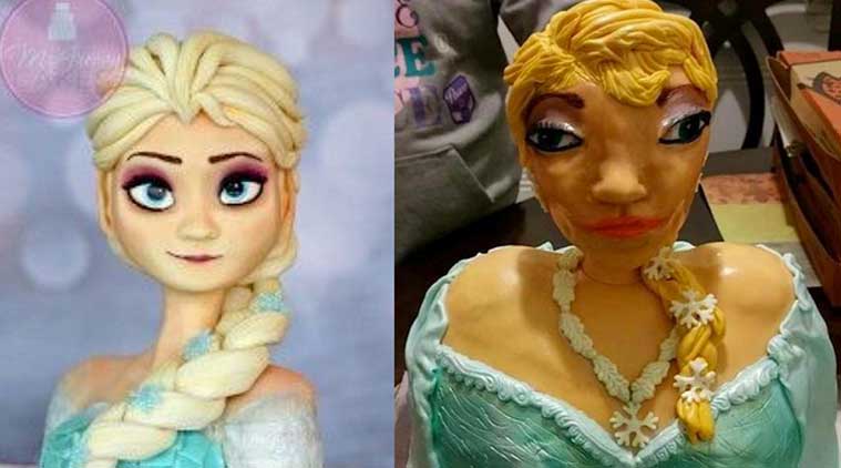 Elsa Cake, Frozen's Elsa Cake, Frozen Elsa Cake, Elsa Cake photo, Elsa Cake viral photos, Horrible Elsa Cake, Elsa Cake photo viral, Viral photos, reddit, Elsa Cake, Social media