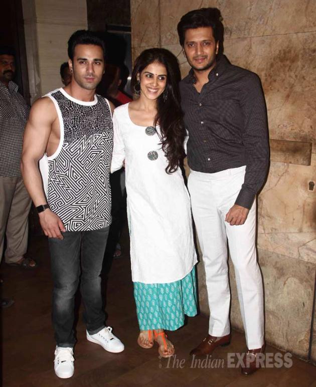 Genelia D'Souza, Riteish Deshmukh, Pulkit Samrat