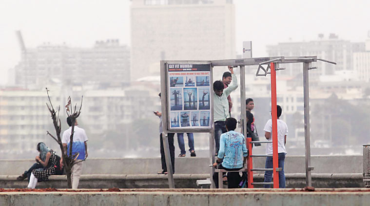 open-air gym, Marine Drive, Shiv Sena, Congress, Yuva Sena, Aditya Thackeray, open-air gym Shiv Sena, mumbai news