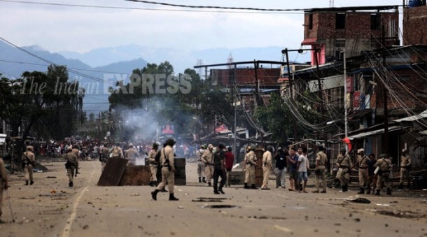PHOTOS: Protesters clash with police in Imphal | The Indian Express