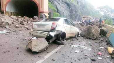 mumbai pune expressway, pune mumbai expressway, mumabai pune expressway restoration, restroration mumbai pune expressway, mumbai pune expressway landslide, landslide mumbai pune expressway, mumbai news, pune news, maharashtra news, india news, indian express
