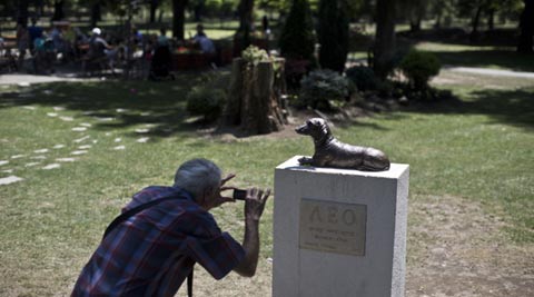Brave dog Leo honored with monument in Serbian town