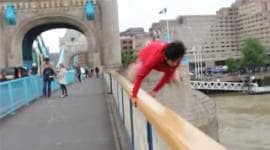 Shah Faisal Shinwari YouTube, Shah Faisal Shinwari jumps off bridge, london bridge, thames, jump into thames, trending, viral, london bridge thames, london bridge jumper, jumper, carnage, Shah Faisal Shinwari, youtube, #trending, #viral