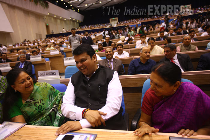 Narendra Modi, Narendra Modi News, Arun Jaitley, Devendra Fadnavis, Vasundhara Raje, Piyush Goel, Rajiv Pratap Rudy, Anandiben Patel, Manohar Parrikar, JP Nadda, Anant Kumar, Manohar Lal Khattar, Prakash Singh Badal, Skill India Campaign, Skill India Mission, Skill India Modi, Skill India Mission Modi, Skill India campaign Launch, Delhi News