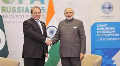 Narendra Modi, Nawaz Sharif, modi meet sharif, narendra modi nawaz sharif, Ufa, Modi Sharif meet, Sharif Modi meet, modi sharif meeting, sharif modi meeting, modi pakistan, modi news, pakistan news, india news, russia news, world news, indian express