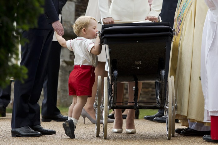 Princess Charlotte, Princess Charlotte Christening, Queen Elizabeth II, Prince Philip, Camilla the Duchess of Cornwall, Kate the Duchess of Cambridge, Prince George, Prince William, Prince Charles, Christening of Britain's Princess Charlotte, St Mary Magdalene Church, Godmother Laura Fellowes