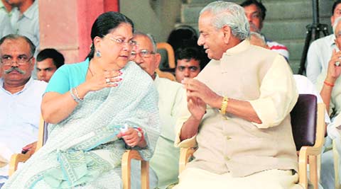 Vasundhara Raje, Rajasthan CM Vasundhara Raje, Rajasthan temple demolition, RSS, Rashtriya Swayamsewak Sangh, BJP RSS, india news, rajasthan news, demolition of temples in rajasthan, demolition of temples