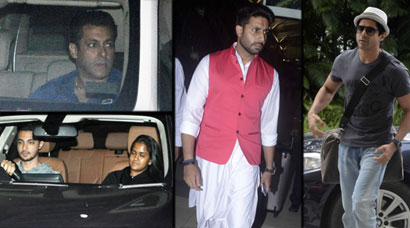 Salman, sister Arpita watch Bajrangi Bhaijaan; Abhishek, Farhan at ...