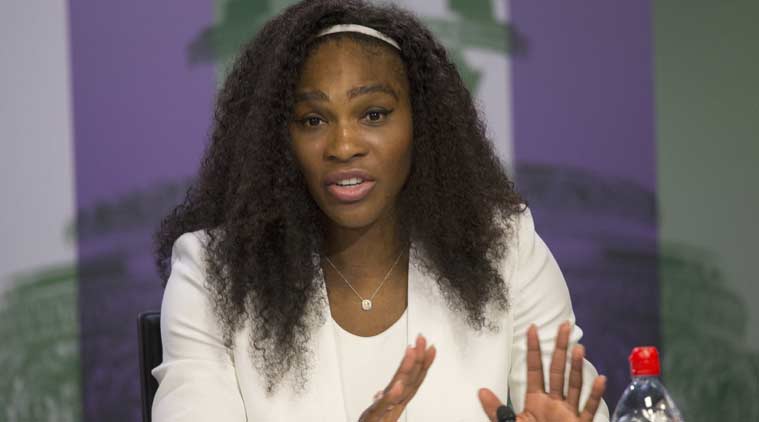 Serena Williams at a press conference after winning Wimbledon. (Source:  Reuters) 