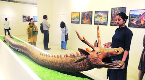 talk, snake, python, National museum, snake in wood, Poubi Lai, Indian Express