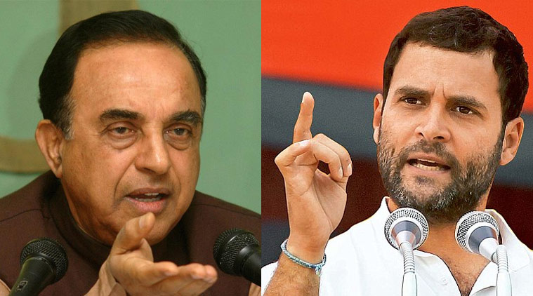 Subramanian Swamy, Rahul Gandhi against Centre on criminal defamation ...