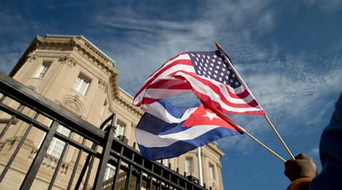 US-Cuba, Cuba-US, US Cuba relations, US-Cuba diplomatic ties, Cuba US embassy, Cuba US blockade, John Kerry Havana visit, Raul Castro, Barack Obama, latin American countries, Latin America news, USA news, US news, Cuba news, indian express, indian express editorial