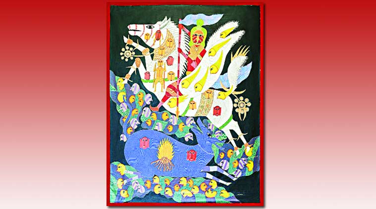 gond art, art festival, gond, gond art festival, gond art exhibition, traditional art, art, tribal art, indian art, nift, nift bangalore, jaipur litfest, jaipur literature festival, talk, india news