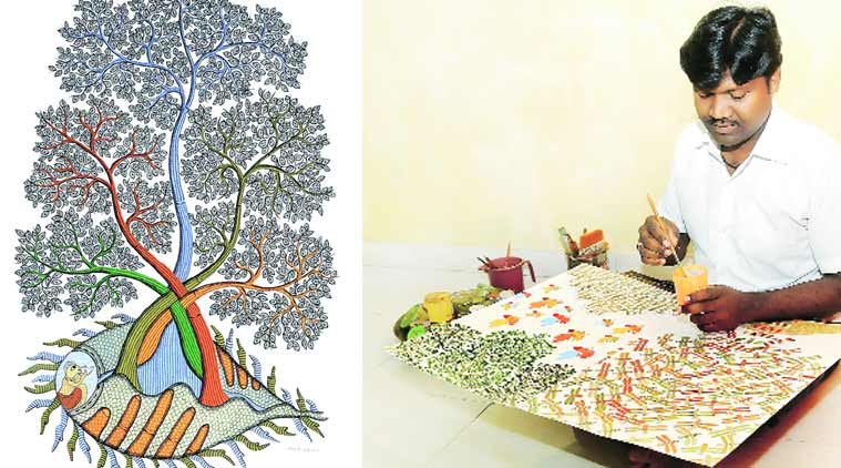 Sukhnandi Vyam Pardhan, artist, pradhan community, gond custom, talk, express talk, indian express