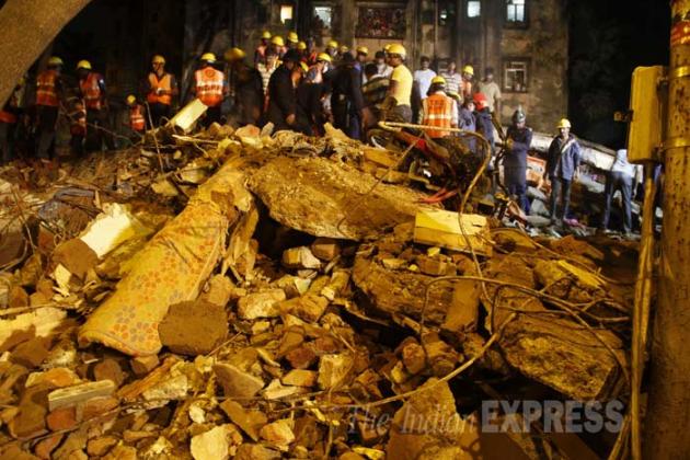Thane building collapse, thane building collapse debris