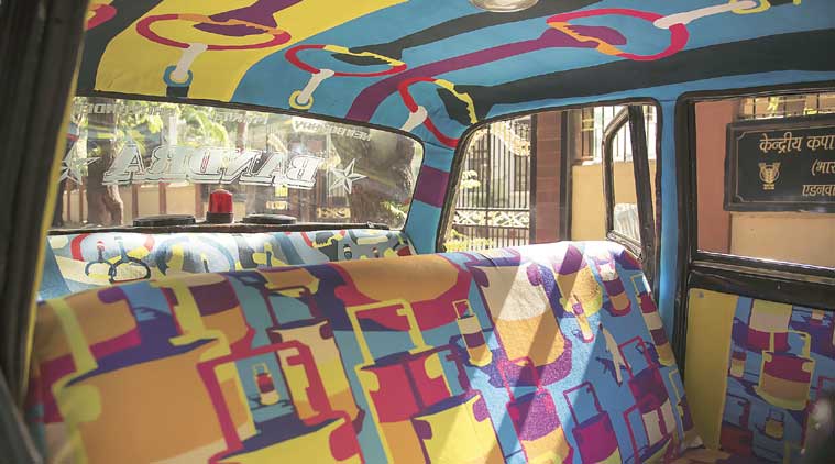 The dabbawalla print designed by Sanket Avlani.