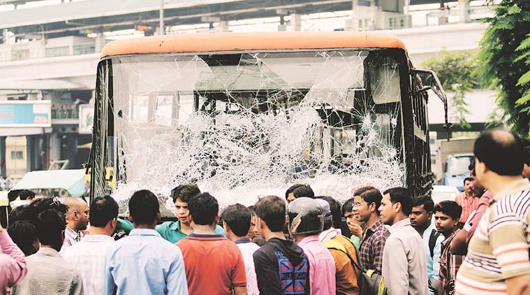 Violence Erupts In Inderlok After Bus Hits Bike, Injures Teens | Delhi ...