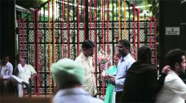 delhi underground, tihar jail, delhi tihar jail, BJP, Congress, BJP-Congress, slogan war, delhi news, indian express