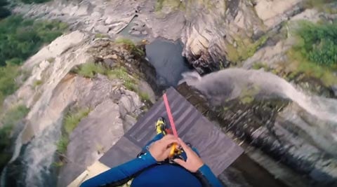 world record jump, cliff jumping, world record cliff jump, world record free fall, trending news, viral videos, viral news, latest news,