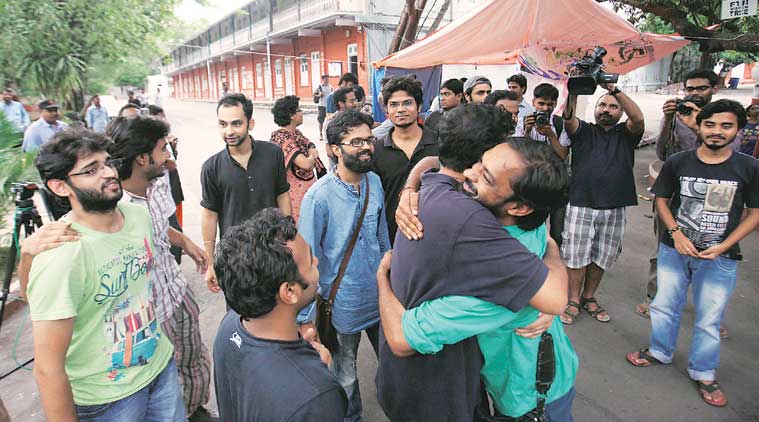 FTII, FTII protest, FTII arrest, FTII student arrest, FTII pune, ftii pune student arrest, gajendra chauhan, FTII news, IB ministry, IB news, FTII protesting students, pune news, indian express, latest news