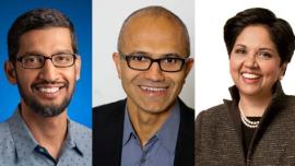 sundar pichai, satya nadella, google, google news, google CEO Sundar Pichai, Microsoft, Indra Nooyi, Rajeev Suri, Shantanu Narayen