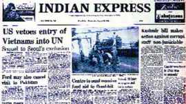 indian express, indian express front page, Vietnam, UN, forty years ago