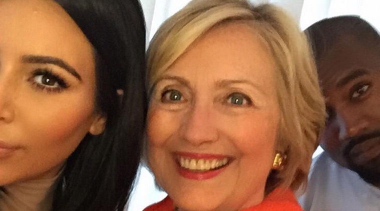 Kim Kardashian, Hillary Clinton, Kim Kardashian West, Kanye West, Kim Kardashian Hillary Clinton, Kardashian Hillary Clinton, Keeping up with the kardashians, Entertainment news