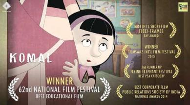 komal, komal movie, animated movie komal, national award winning movie, national award winning animated movie, animated movie on child abuse, pune news, city news, indian express