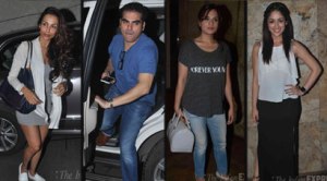 Malaika, Arbaaz, Yami, Richa watch Pulkit, Riteish’s ‘Bangistan’