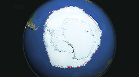 Antarctic sea ice, Earth, Antarctica, sea ice, paper clip, indian express news, J Hansen