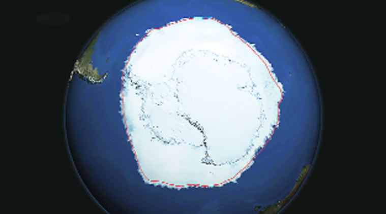 Antarctic sea ice, Earth,  Antarctica, sea ice, paper clip, indian express news, J Hansen