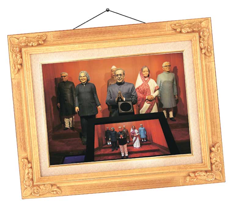 The statues of President Mukherjee and his predecessors at the Rashtrapati Bhavan museum. (Source: Express photo by Renuka Puri)
