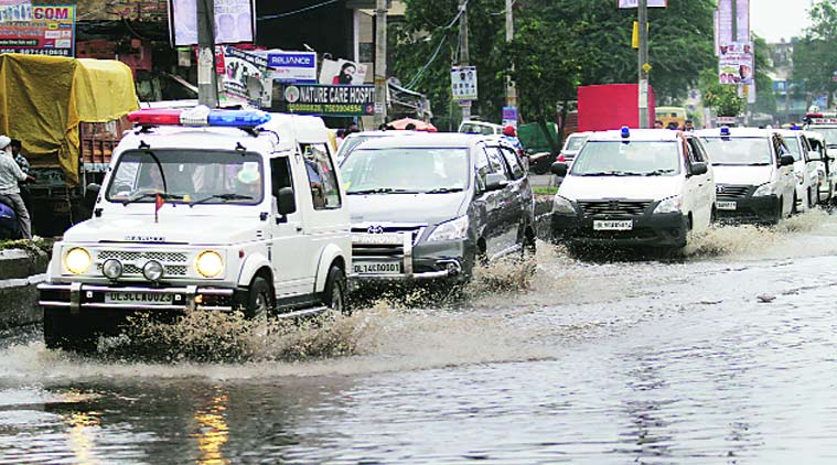 delhi monsoon, delhi rian, heavy rian, monsoon, delhi weather, delhi news, indian express