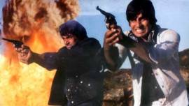 sholay, amitabh bachchan, big b, dharmendra, sholay movie, 40 years of sholay, sholay completes 40 years, amitabh bachchan sholay, dharmendra sholay, sholay pics, jai, veeru, entertainment news