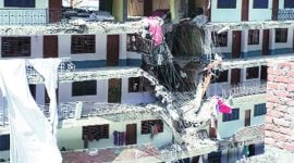 Sikh shrine, Sikh shrine Manikaran, Sikh shrine building, Sikh shrine building smashing, Himachal shrine, india news, shimla news