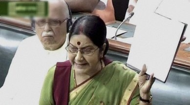 RSP, NK Premchandran, Sushma Swaraj, Lok Sabha, monsoon session, Premchandran, india news, nation news, news