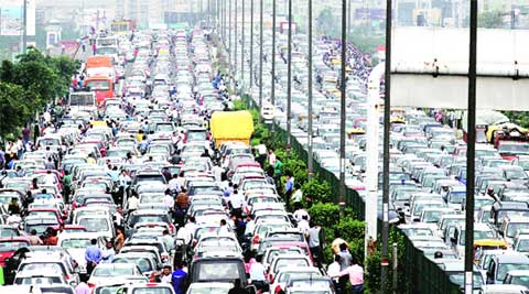 car free day, car free tueday,delhi traffic, cyber city traffic, delhi traffic system, delhi news, indian express